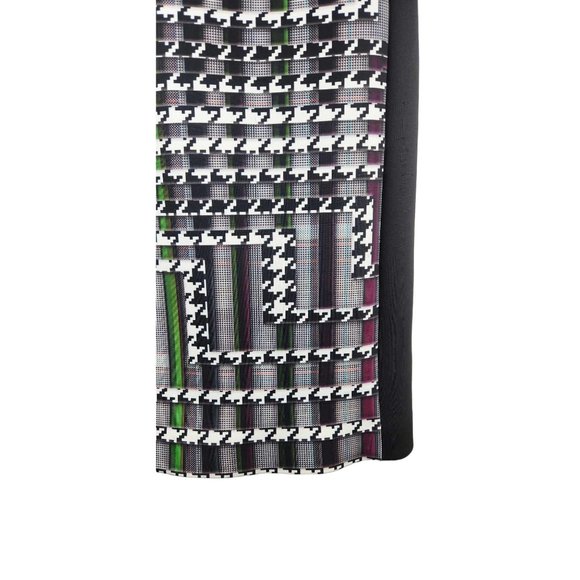 Clover Canyon Scuba Mini Bodycon Dress Trinity Houndstooth Print Sheath sz Small - Picture 4 of 15